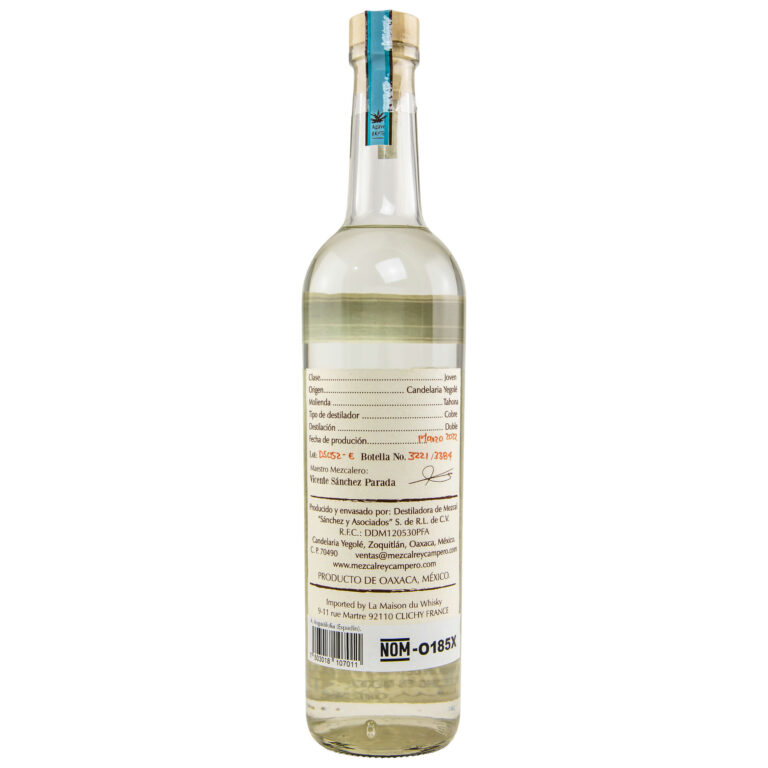 Rey Campero Espadin Mezcal artesanal - Joven - 49%vol. – Bild 2