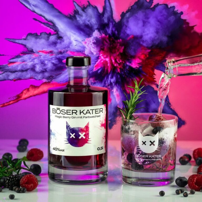 Böser Kater Magic Berry Gin mit Farbwechsel 40% Vol. – Bild 2