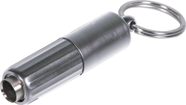 Zigarren-Rundbohrer silber satiniert mit 2 Klingen 10/12mm mit Schlüsselring