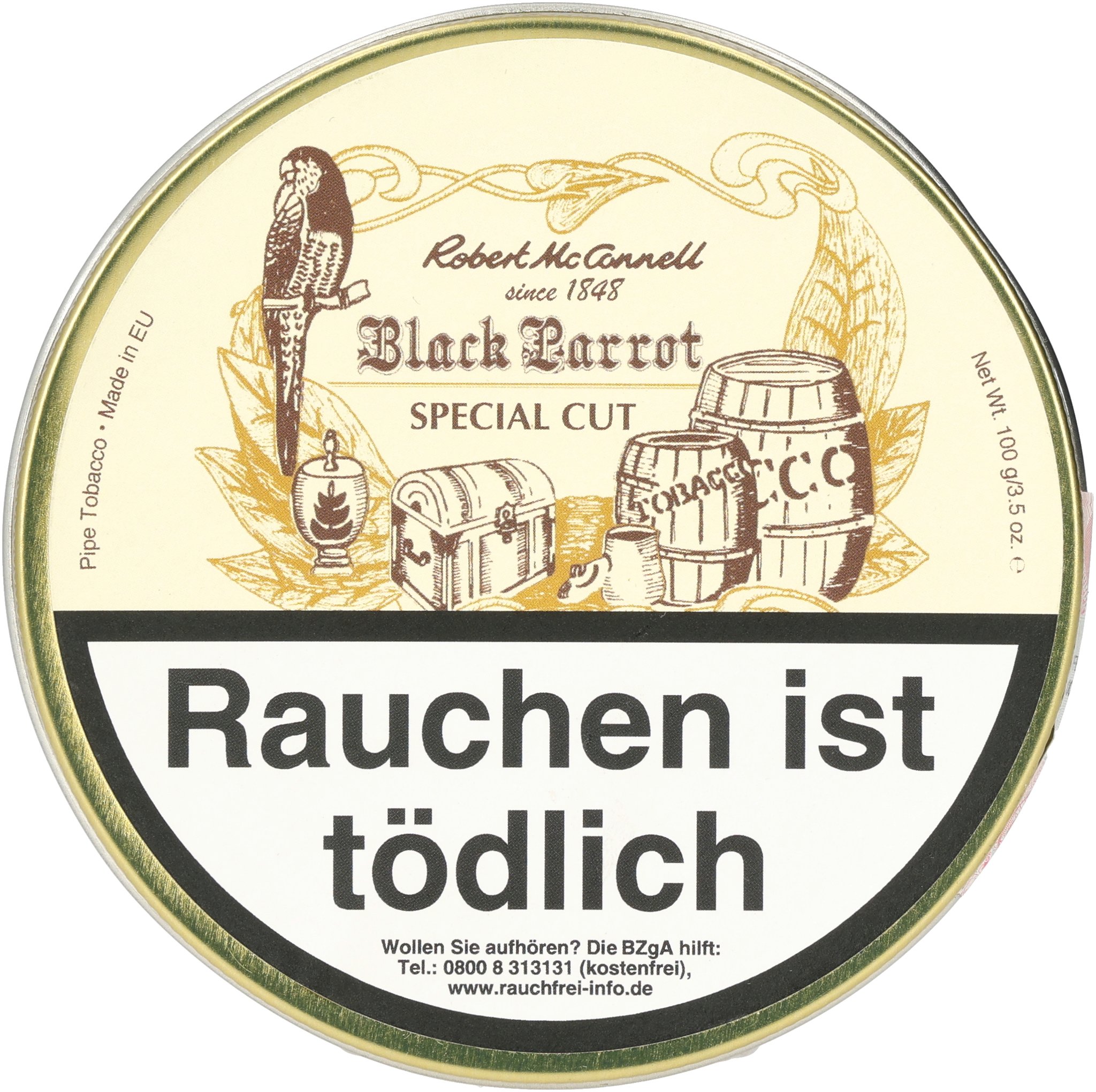 Robert McConnell Pfeifentabak Black Parrot Special Cut
