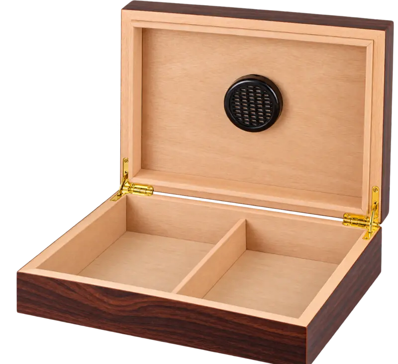 Humidor Walnut Dekor dunkel – für ca. 20 Zigarren – Bild 2